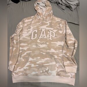 GAP Cream Textured Hoodie